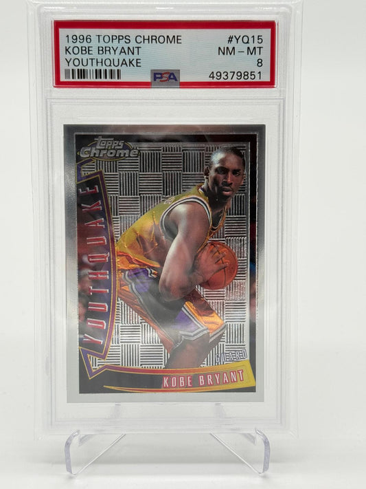 1996 Topps Chrome Kobe Bryant Youthquake PSA 8