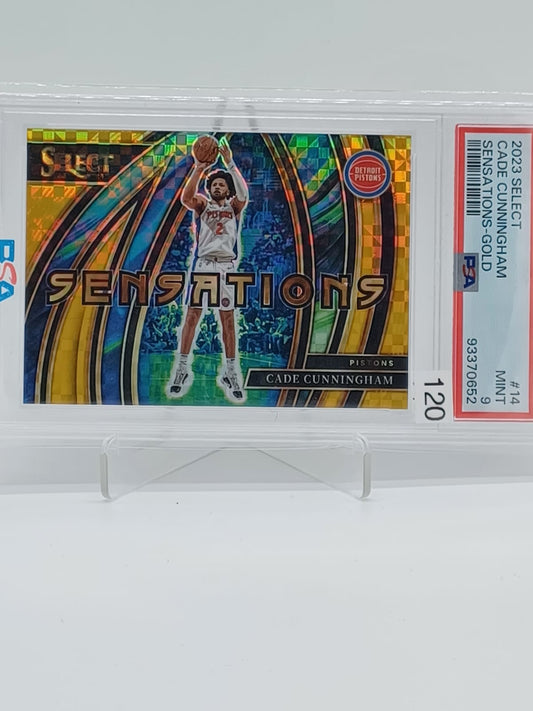 2023 Panini Select Cade Cunningham Sensations-Gold /10 #14 PSA 9