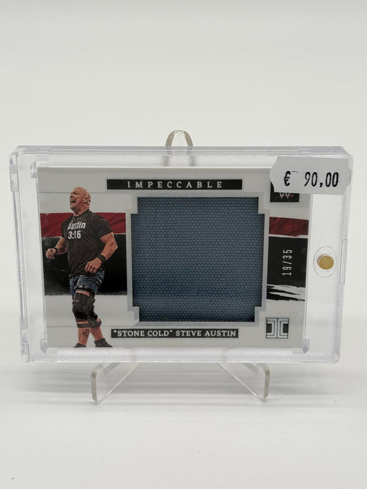 2022 Panini Impeccable WWE "Stone Cold" Steve Austin Jumbo Relic Patch /35