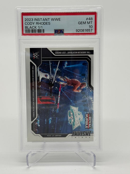 2023 Panini Instant WWE Cody Rhodes Black 1/1 PSA 10