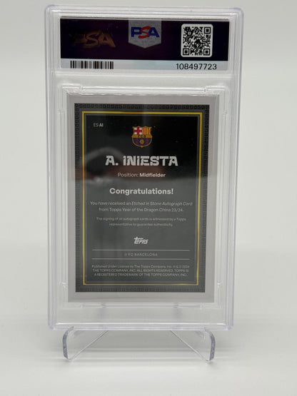 2023-24 Topps Year of the Dragon Andres Iniesta Auto /25 PSA AUT Auto 10