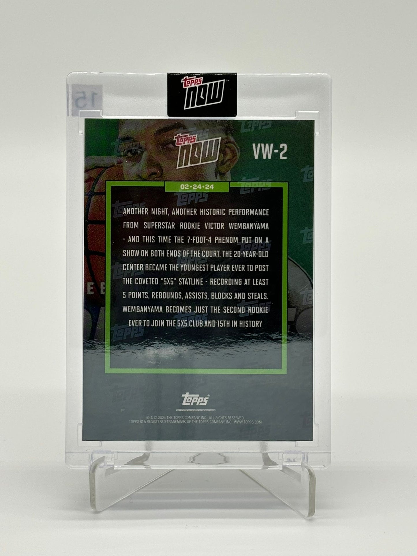 Topps Now - Victor Wembanyama RC Youngest Ever VW-2