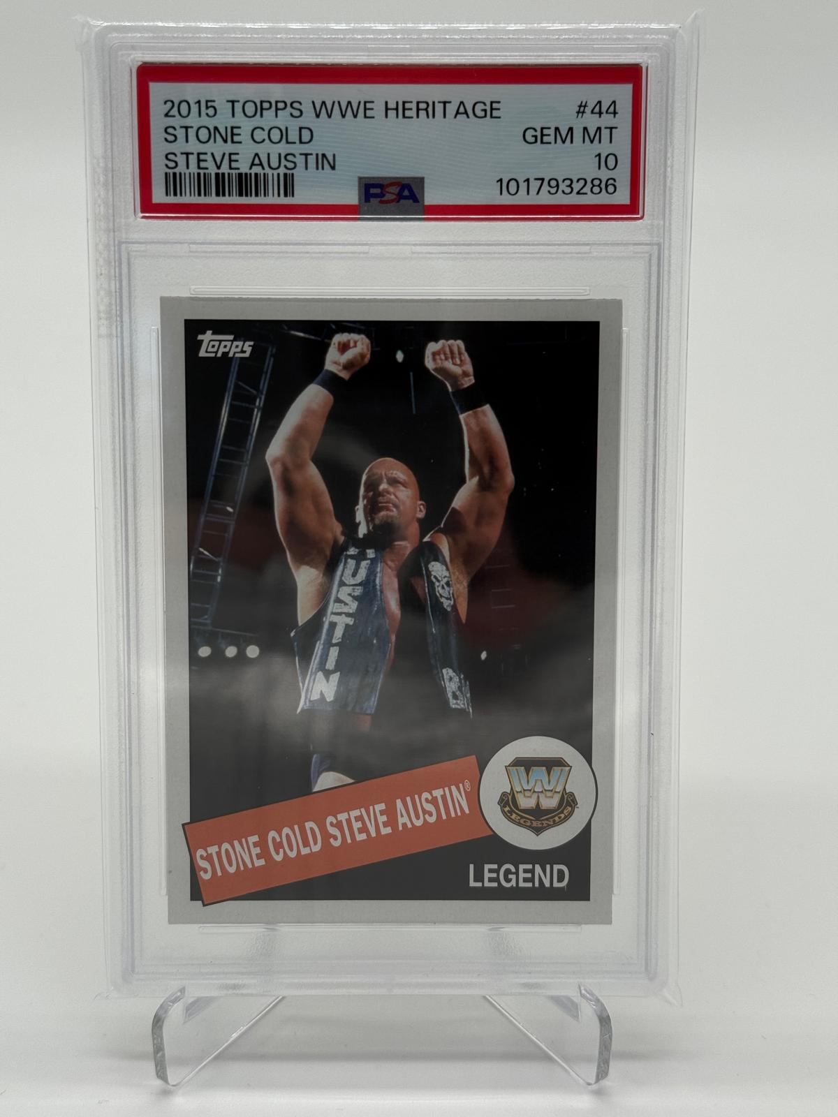 2015 Topps WWE Heritage Stone Cold Steve Austin PSA10