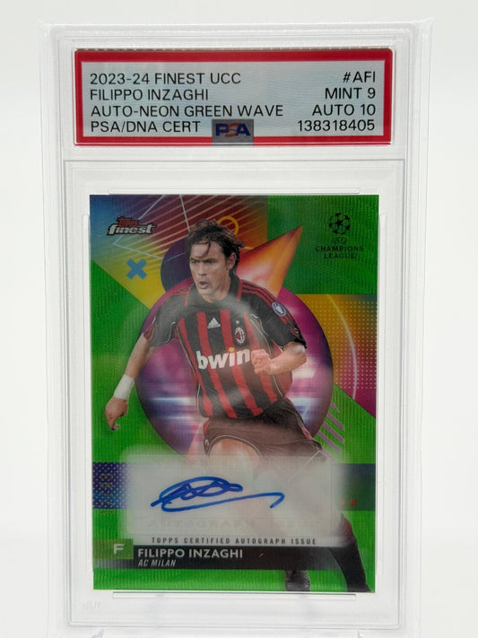 2023-24 Finest UCC Filippo Inzaghi Autogramm 17/99 PSA 9/10