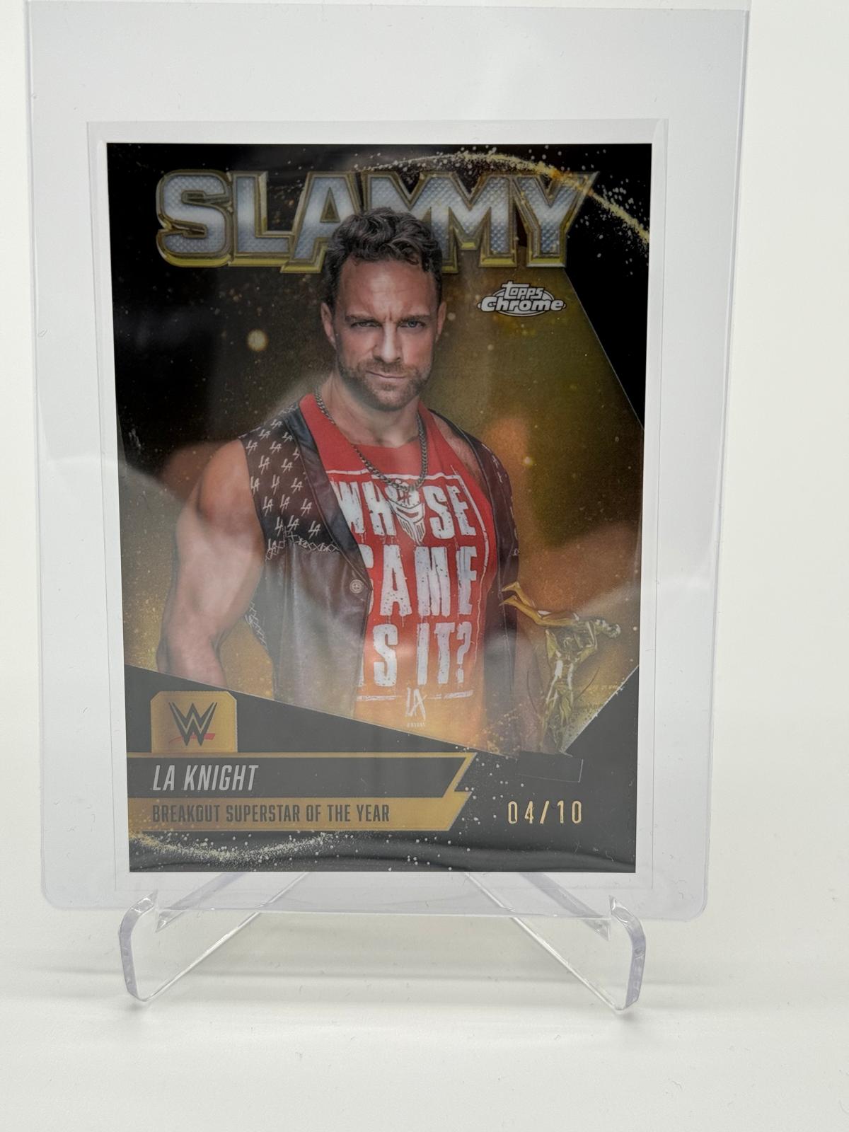 2025 Topps Chrome WWE LA Knight Slammy /10