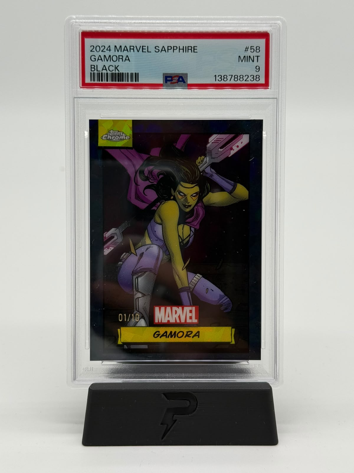 2024 Topps Marvel Sapphire Gamora 01/10 PSA 9