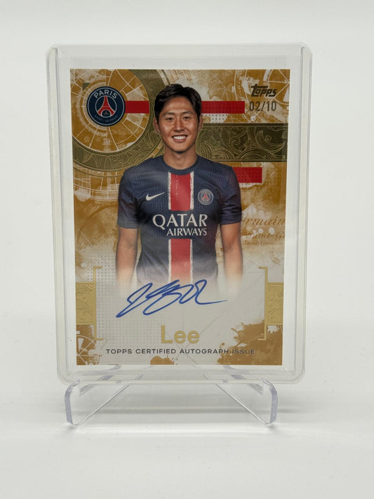 2025 Topps PSG Exhibition Lee Kang-in Auto /10 On Card
