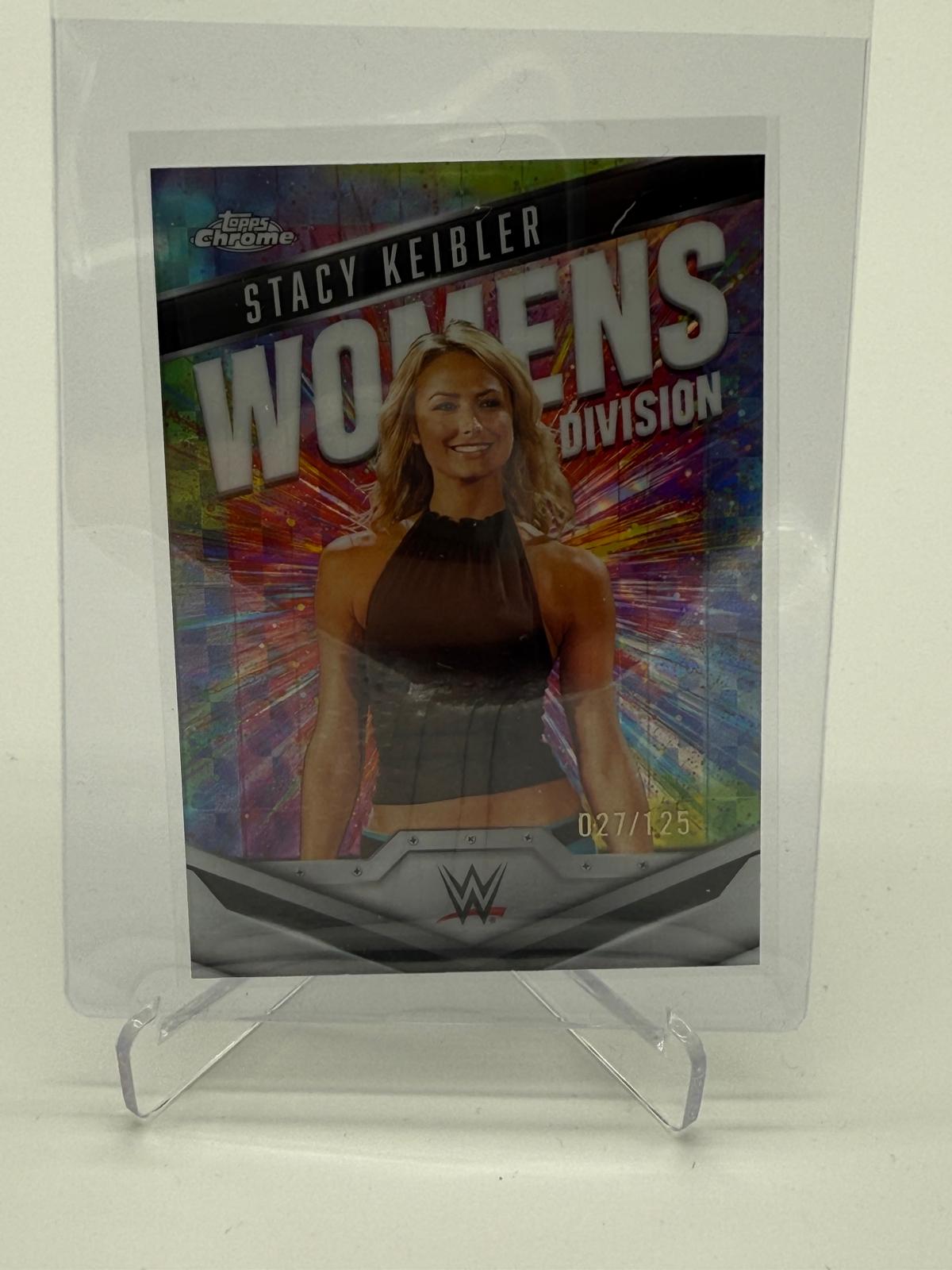2025 Topps Chrome WWE Stacy Keibler Womens Division Aqua Geometric /125