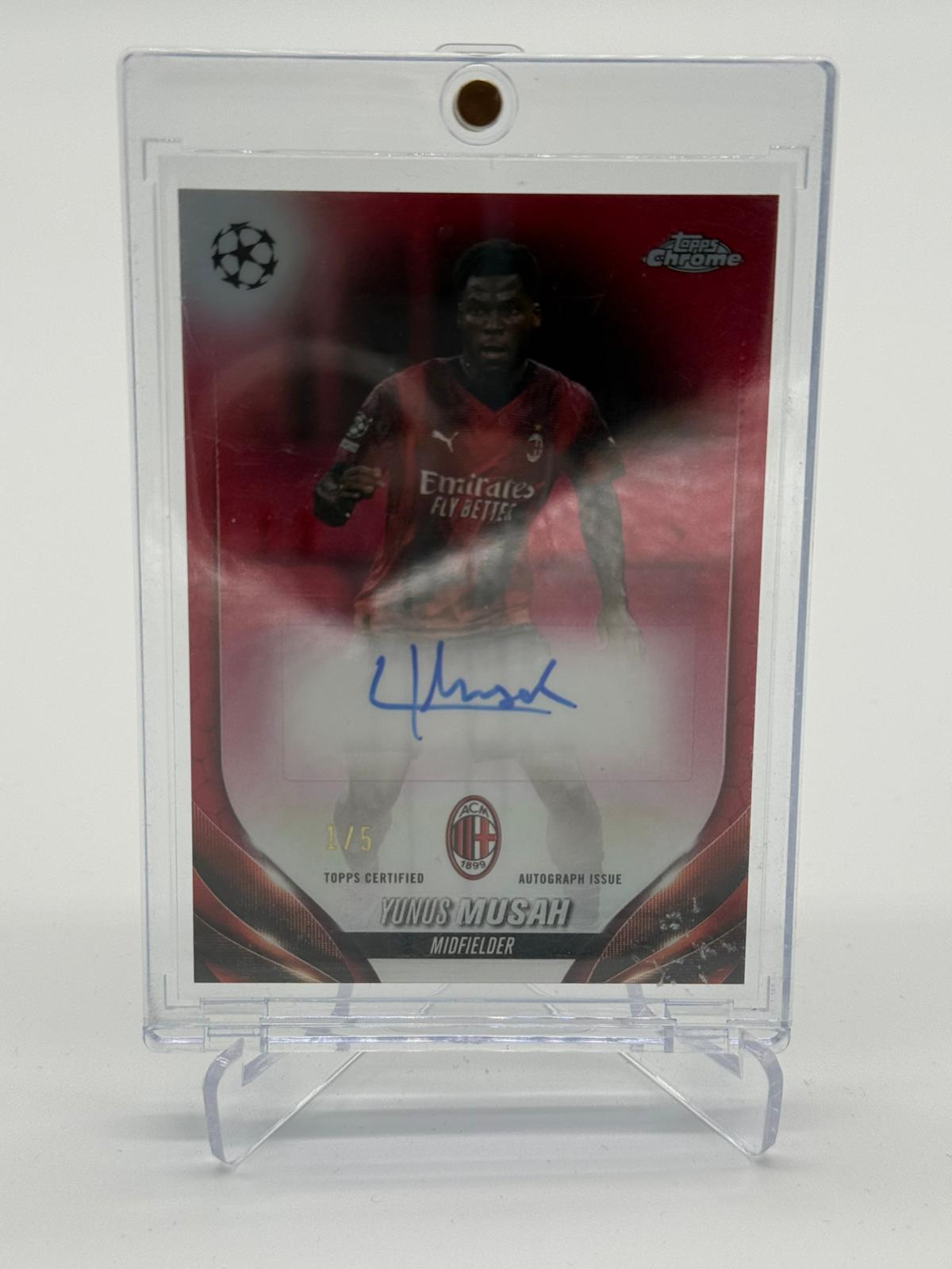 2024 Topps Chrome UEFA Yunus Musah Auto 1/5