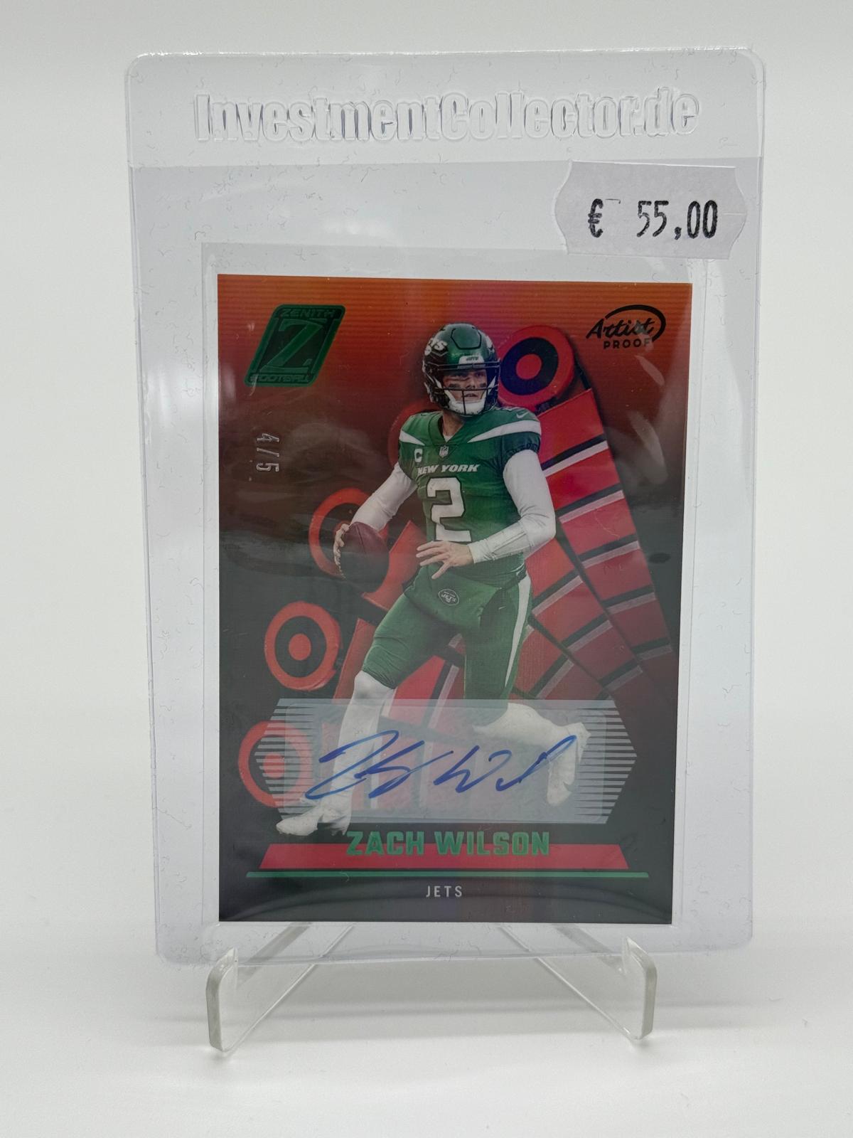 2022 Panini Zenith Football Zach Wilson Auto /5