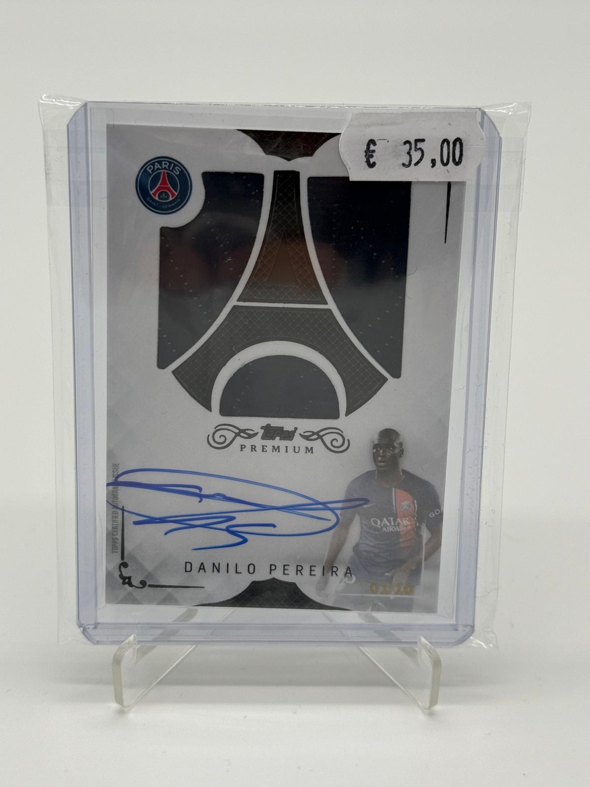 2024 Topps PSG Black & White Danilo Pereira Patch Auto /10
