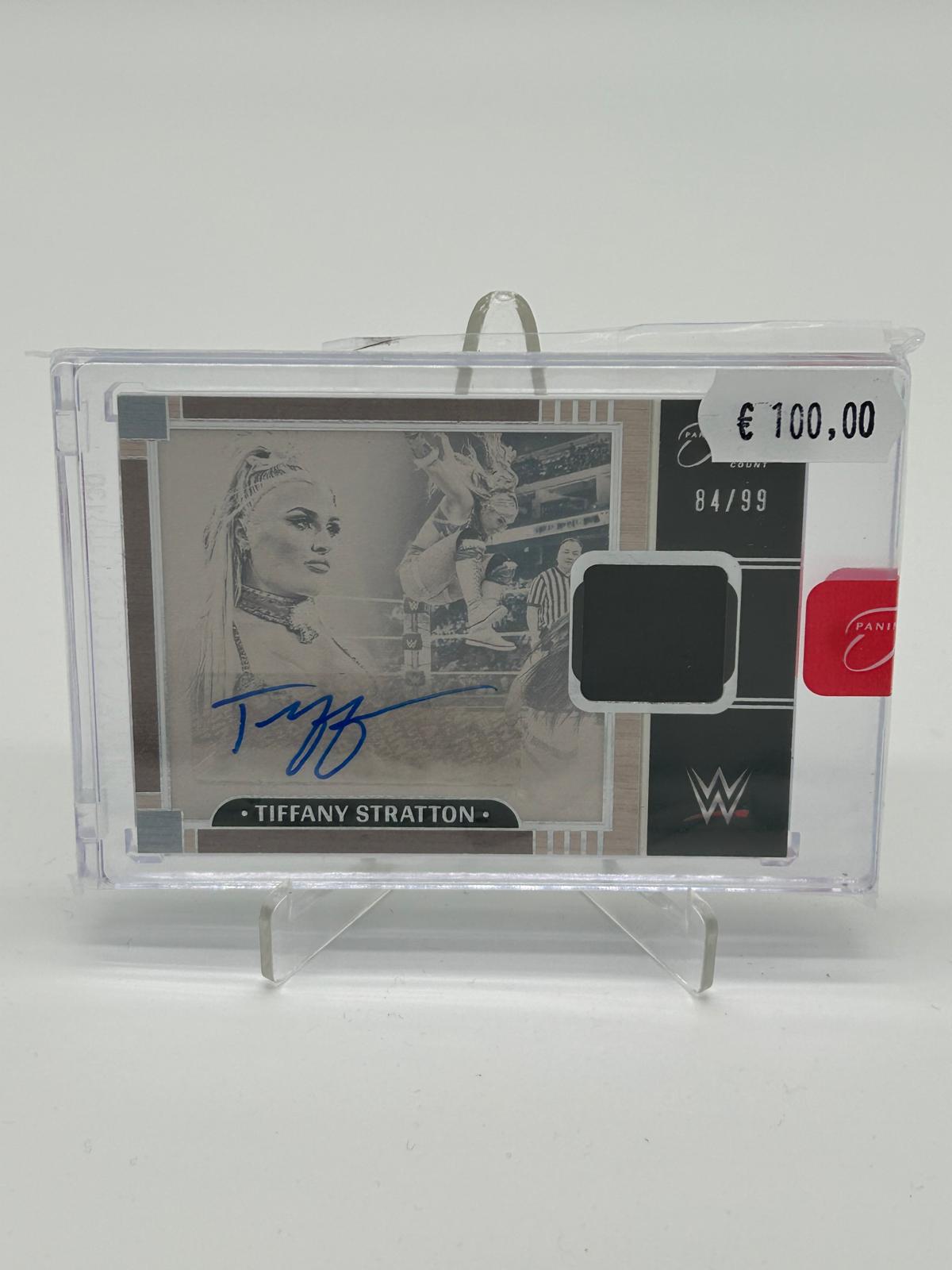 2024 Panini Three Count WWE Tiffany Stratton Patch Auto /99