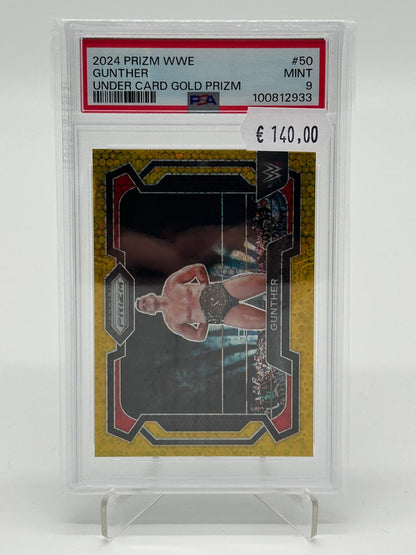 2024 Panini Prizm WWE Gunther Gold Prizm /10 PSA 9