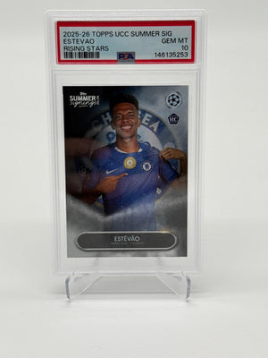 2025-26 Topps UCC Summer Signings Estevao RC Rising Star PSA 10
