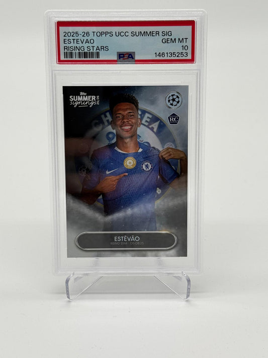 2025-26 Topps UCC Summer Signings Estevao RC Rising Star PSA 10