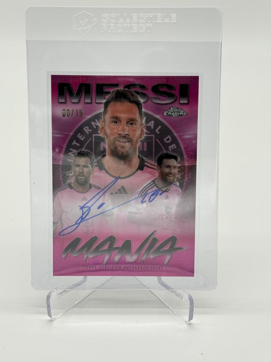 2024 Topps Chrome MLS Mania Lionel Messi On Card Auto /15