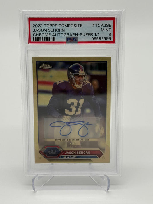 2023 Topps Composite Jason Sehorn Auto 1/1 Superfractor PSA 9