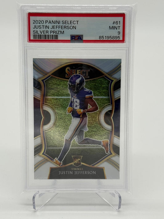 2020 Panini Select Justin Jefferson Silver Prizm PSA 9