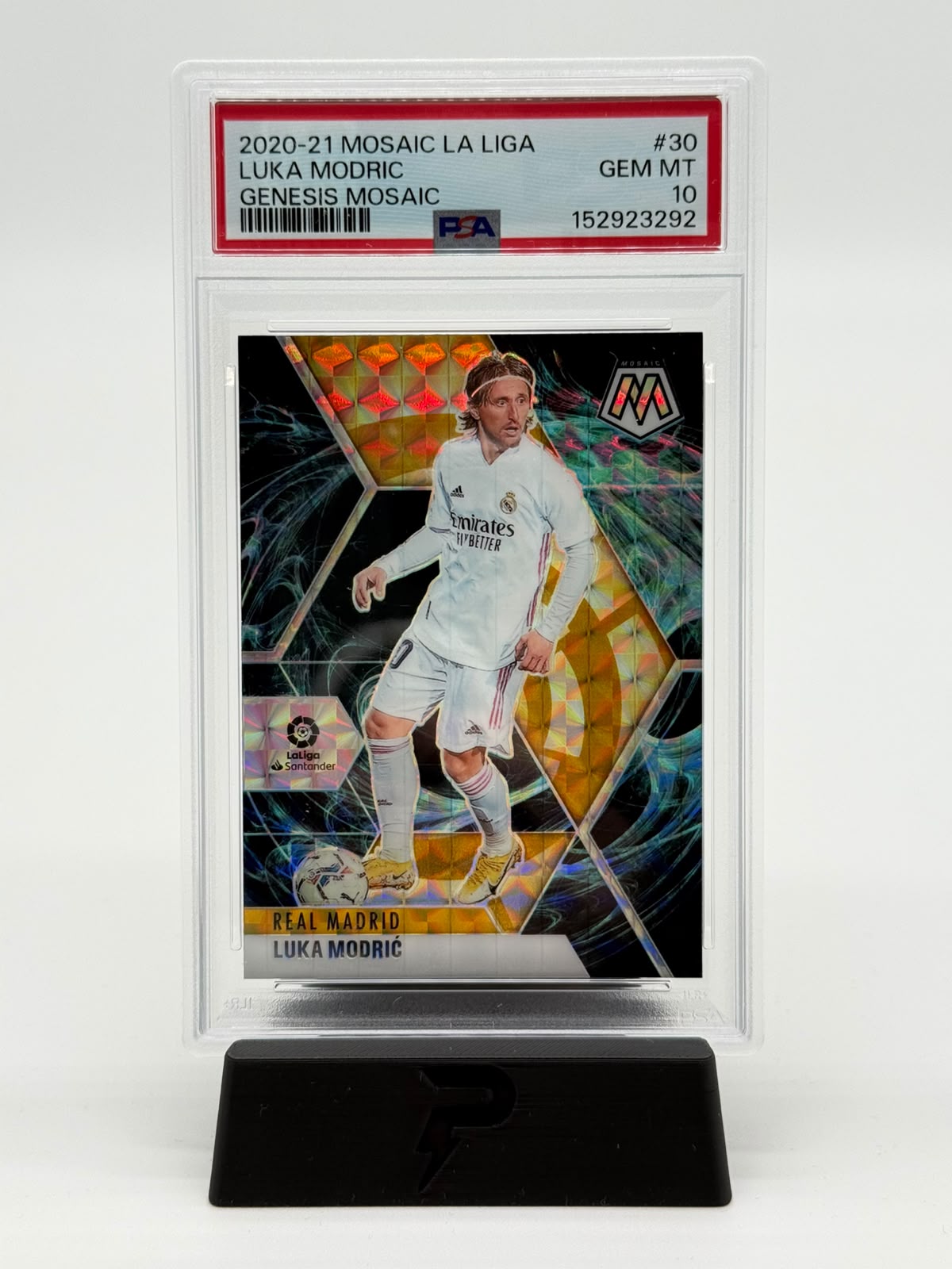 2020-21 Panini Mosaic La Liga Luka Modric Genesis PSA 10 Casehit SSP