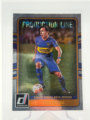 2016-17 Panini Donruss Carlos Tevez Production Line Silver
