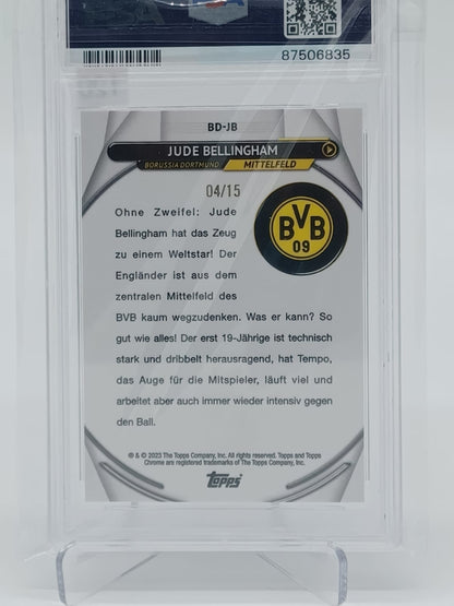 2022-23 Dortmund Chrome Team Set - Jude Bellingham /15 PSA9