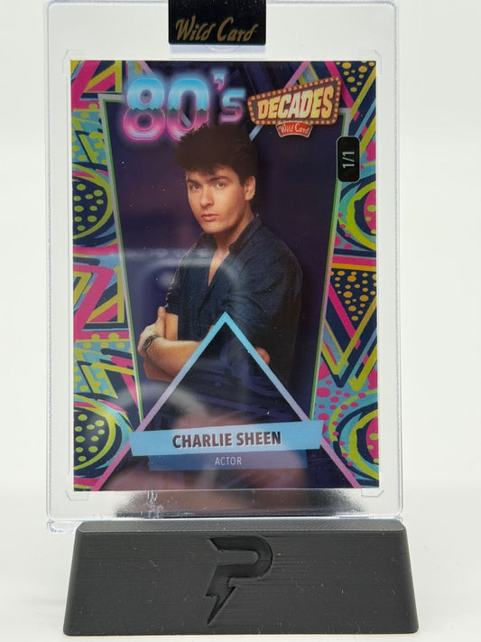 2024 Wild Card Decades Charlie Sheen 80s 1/1 Insert
