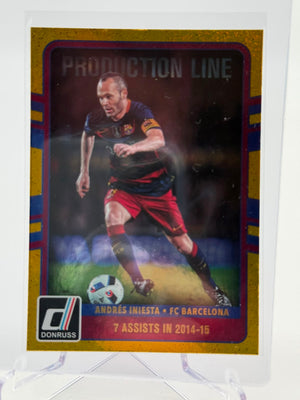 2016-17 Panini Donruss Andres Iniesta Production Line Gold