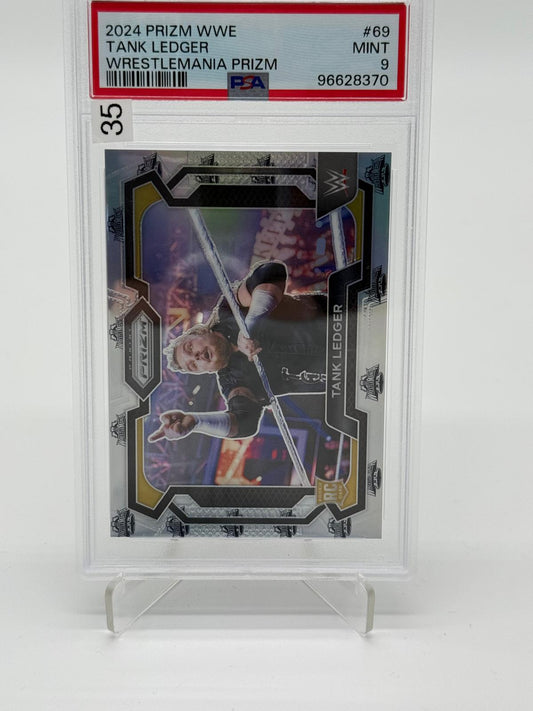 2024 Panini Prizm WWE Tank Ledger Wrestlemania Prizm PSA 9