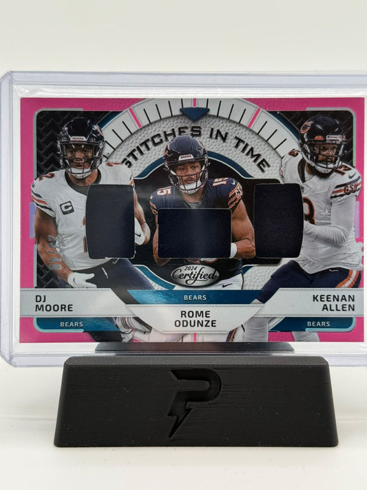 2024 Panini Certified NLF Triple Patch DJ Moore, Rome Odunze, Keenan Allen 23/49