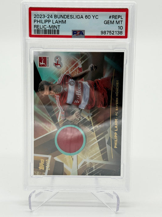 2023-24 Topps Bundesliga 60 YC Philipp Lahm Patch /40 PSA 10