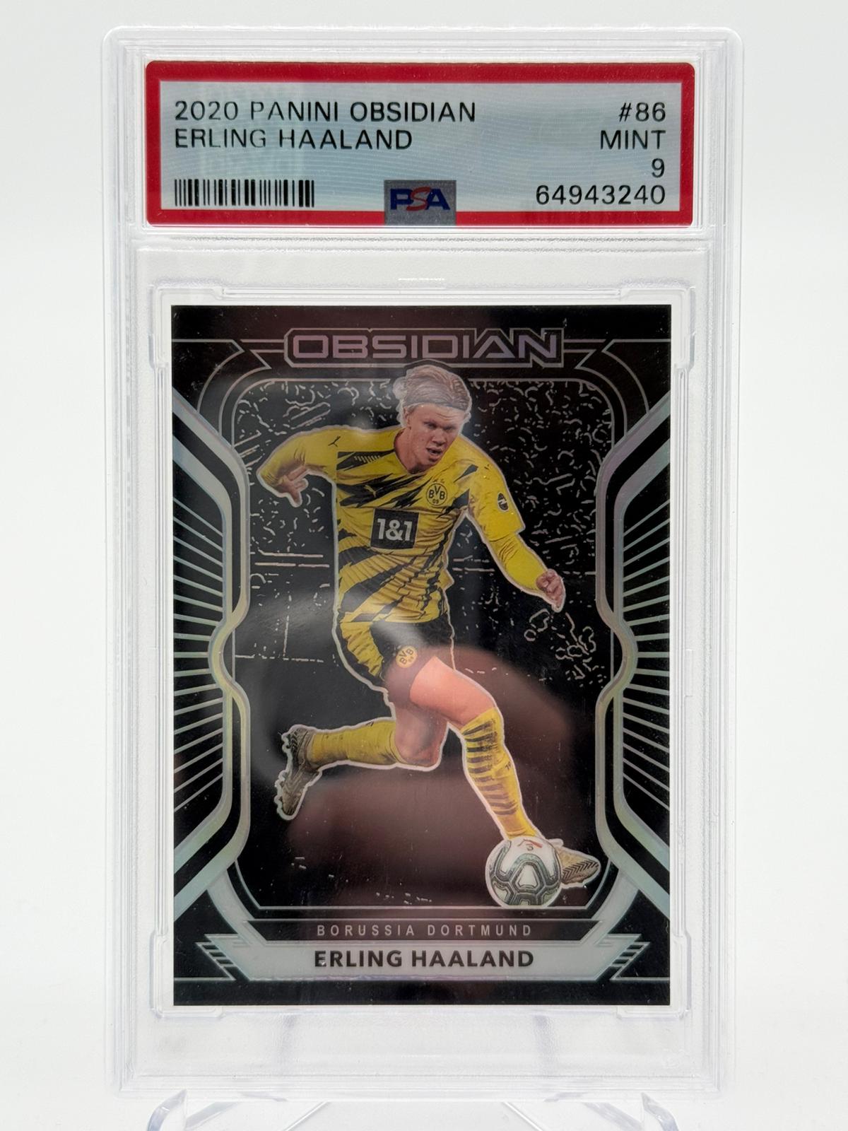 2020 Panini Obsidian Erling Haaland PSA9