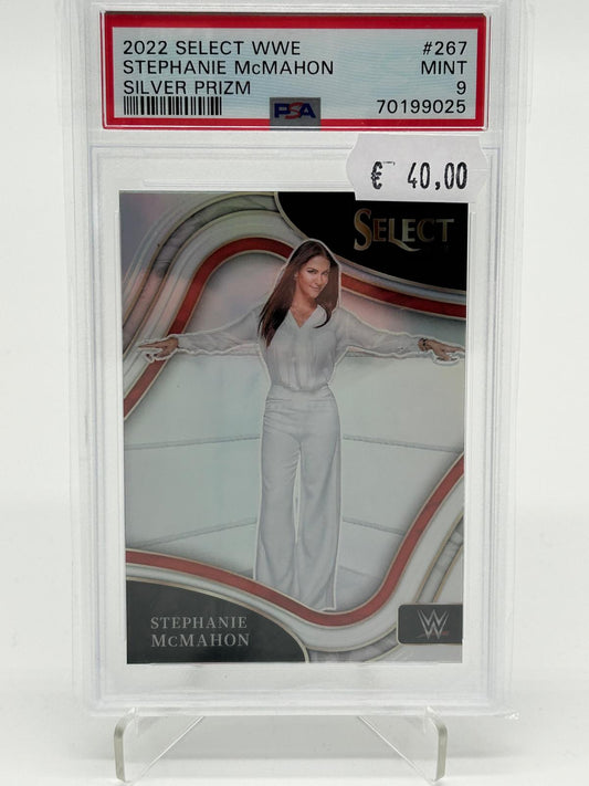 2022 Panini Select WWE Stephanie McMahon Silver Prizm PSA 9