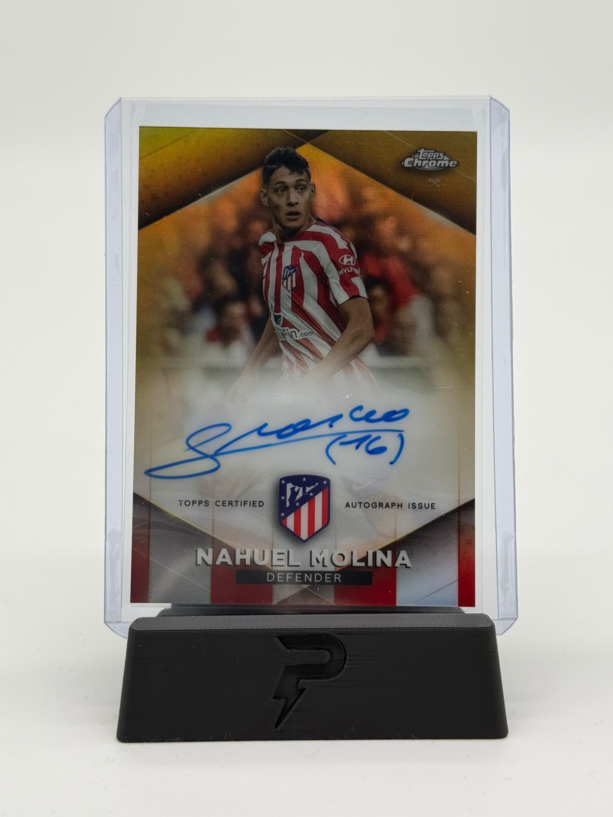 2023 Topps Chrome Atletico de Madrid Nahuel Molina Auto 01/10