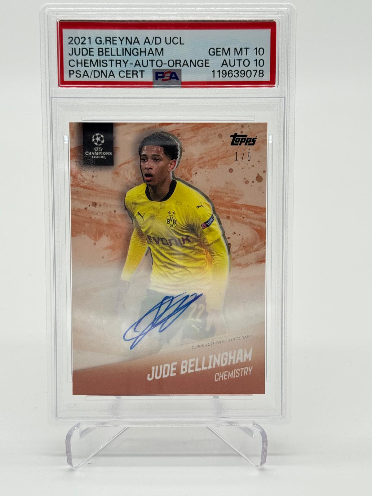 2021 Topps UCL Jude Bellingham RC Auto /5 PSA 10 AUTO 10