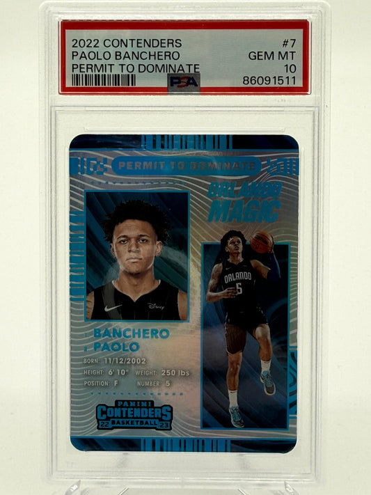 2022-23 Panini Contenders Basketball Paolo Banchero PSA 10
