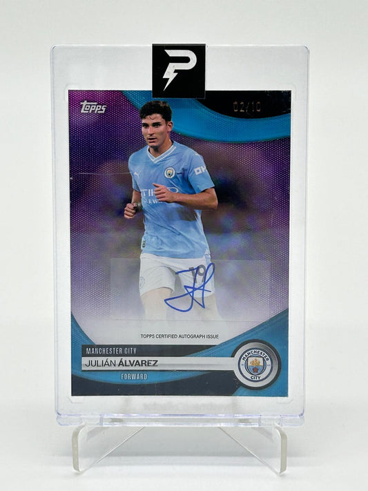 2023/2024 Topps Manchester City Team Set Julian Alvarez Auto /10