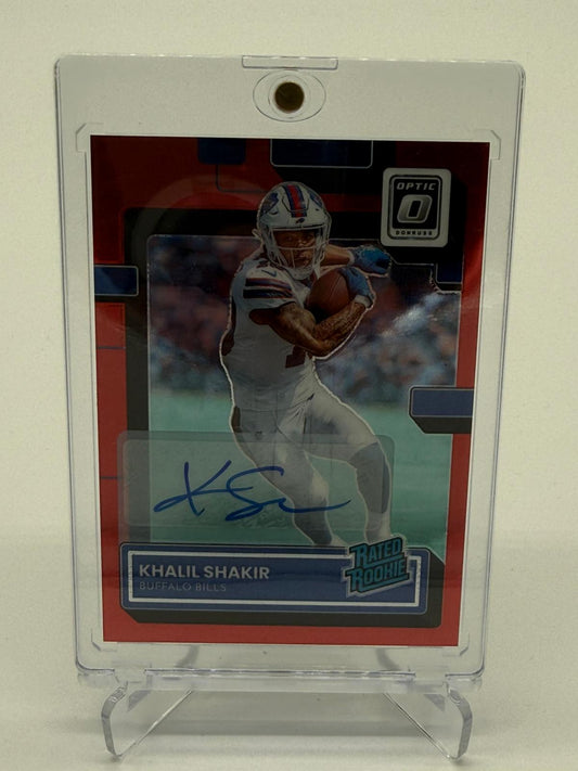 2022 Donruss Optic Khalil Shakir Red Stars Asia Tmall Rated Rookie Auto 06/11