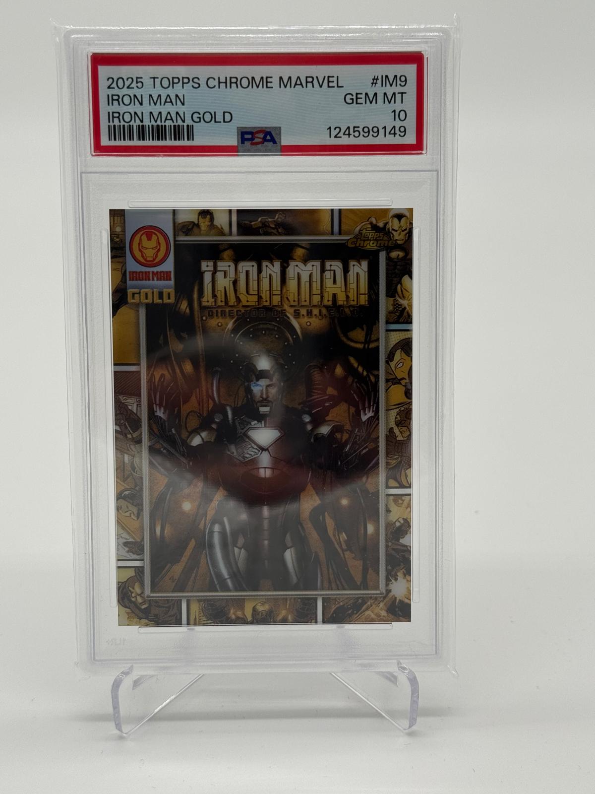 2025 Topps Chrome Marvel Iron Man Gold #31 PSA 10