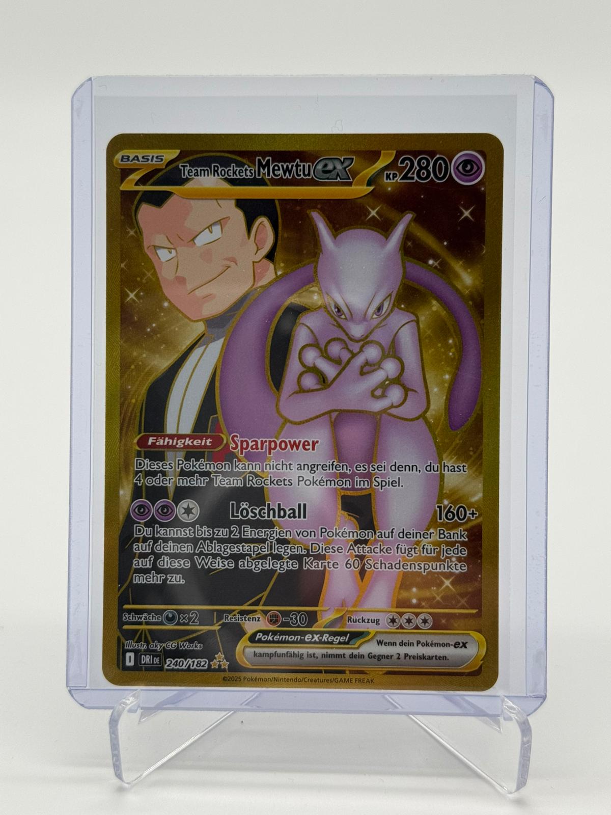 2025 Pokemon Team Rockets Mewtu EX