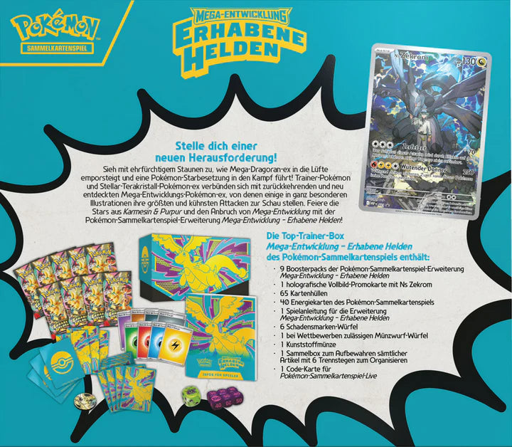 Pokémon Mega-Entwicklung Erhabene Helden Top-Trainer Box DE (SEALED)