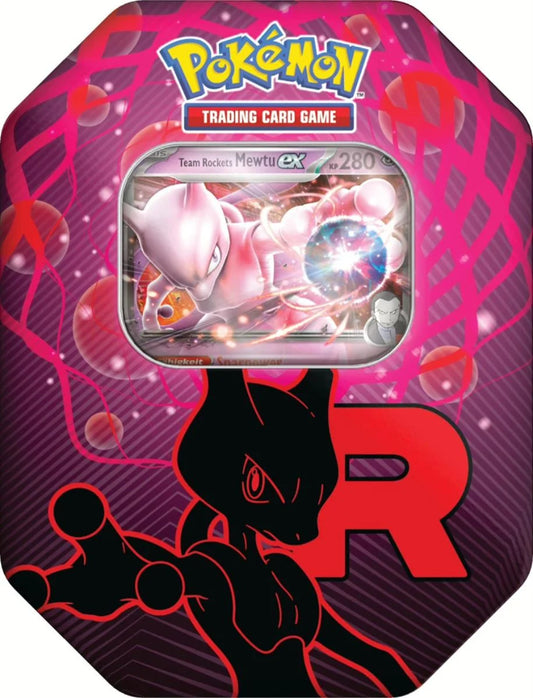 Pokémon Team Rockets Mewtu ex Tin DE (SEALED)