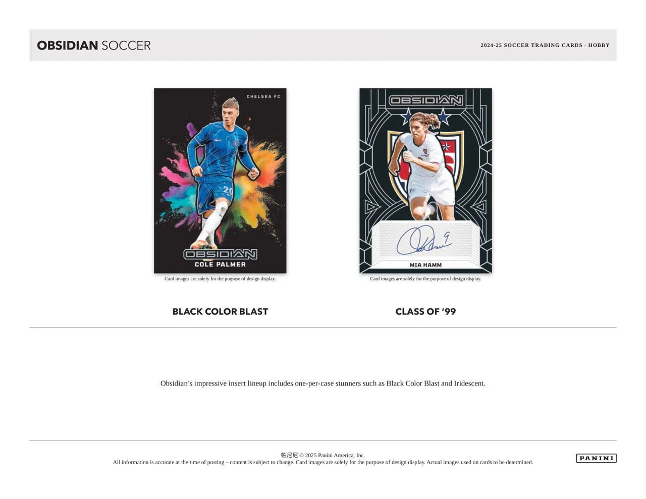 2024-2025 Panini Obsidian Soccer Hobby Box (LIVEBREAK)