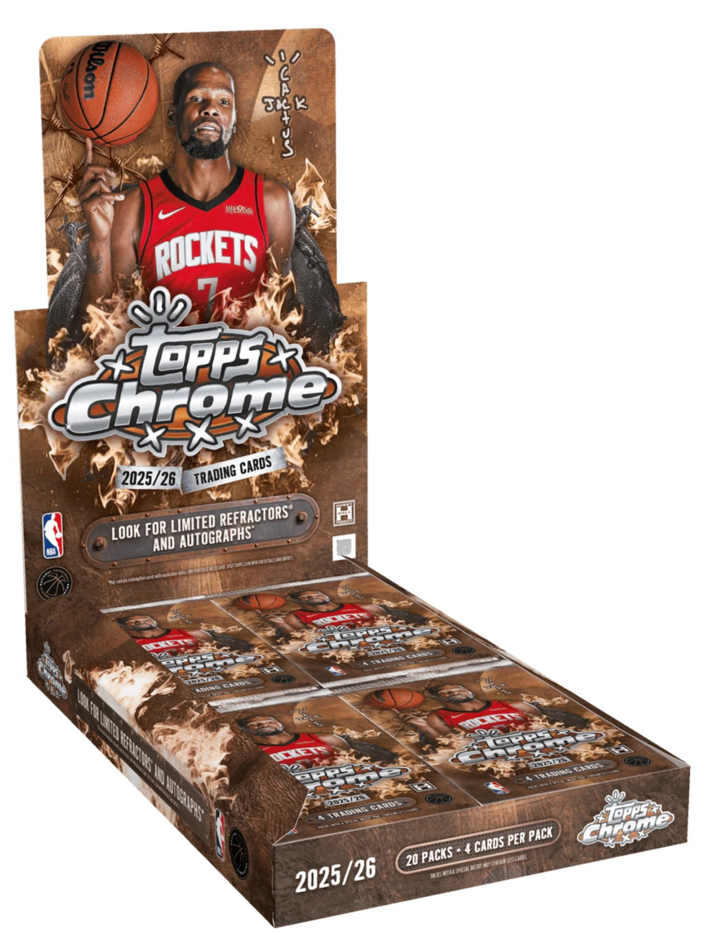 2025-26 Topps Chrome Cactus Jack Basketball Hobby Box (SEALED)