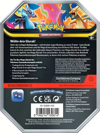 Pokémon Mega-Entwicklung Erhabene Helden Mega-Glurak Y ex Tin DE (SEALED)