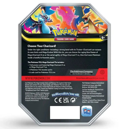 Pokémon Mega Evolution Ascended Heroes Mega-Charizard Y ex Tin EN (SEALED)