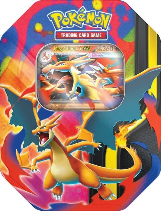 Pokémon Mega-Entwicklung Erhabene Helden Mega-Glurak Y ex Tin DE (SEALED)