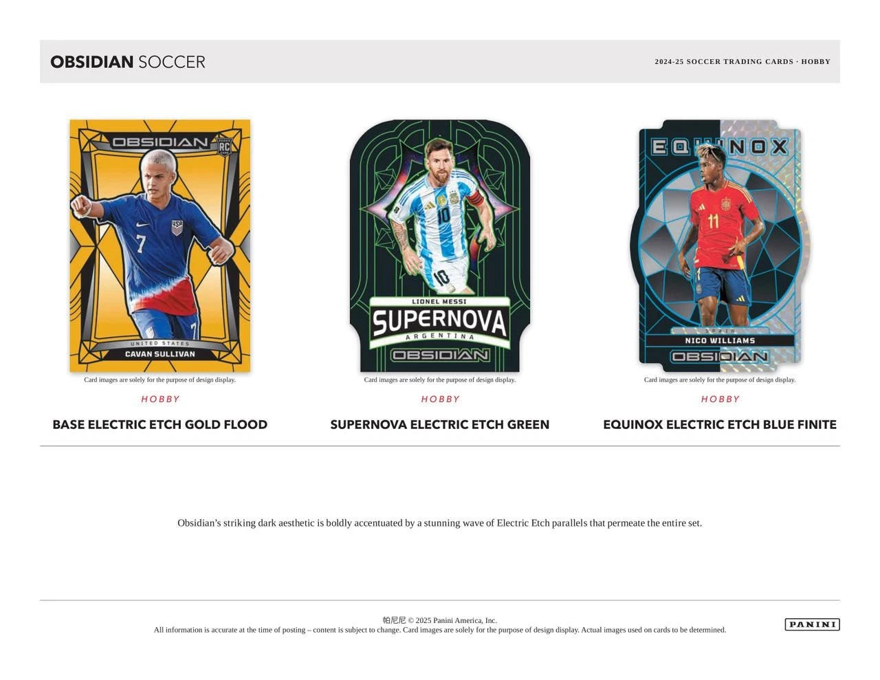2024-2025 Panini Obsidian Soccer Hobby Box (LIVEBREAK)
