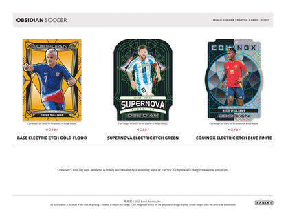 2024-2025 Panini Obsidian Soccer Hobby Box (LIVEBREAK)