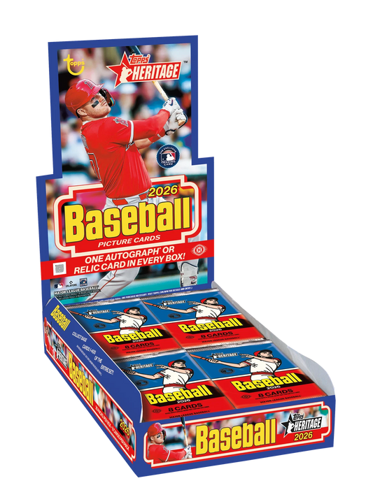 10-20% RABATT!! FULL CASE 12x 2026 Topps Heritage Baseball Hobby Box PYT #1