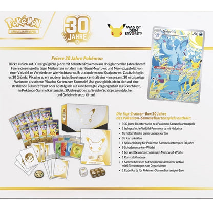 Pokemon 30 Jahre Top-Trainer Box DEUTSCH